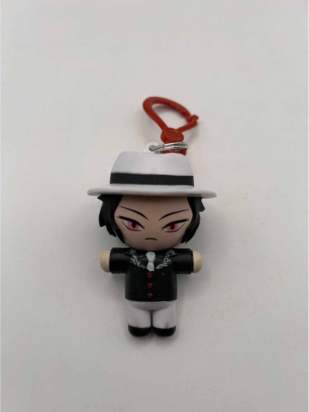 Monogram Muzan Kibutsuji 3D Bag Clip Anime Figure Keychain Metal Split Ring